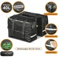 Fahrradtasche Gepäckträger 39x32,5x15cm 1,69Kg Wasserdicht 40L Reflektorstreifen