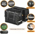 Fahrradtasche Gepäckträger Doppel 40L wasserdicht Gepäckträgertasche 39x32cm