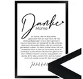 WANDStyle Bild mit Rahmen Danke Mama, von mir, Geschenk: Poster für Mama