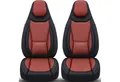 BREMER SITZBEZÜGE Autositzbezug für Adria Coral Adriatik Silver (C2), Set, 2-tlg., Schonbezüge Sitzbezüge Fahrer und Beifahrer, in Schwarz/Weinrot