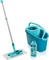 Leifheit Set CLEAN Twist Flachwischer Ergo 2.0 Mit Kraftreiniger, Bodenwischer M