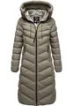 REPUBLIX Damen Gefütterte Winter Jacke Mantel Parka mit großer Kapuze RJ-8025 Olive XS
