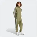 adidas Sportswear Trainingsanzug 3-STREIFEN WOVEN (2-tlg), zweiteiliges Set, aus Polyester, mit durchgehendem Reißverschluss grün XL (56/58)