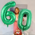 Geburtstag zahlen luftballon 60 jahre | Folienballon Grün Folienballon in 40"...