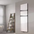 Badheizkörper Design Peking 3 180x47cm 1118 Watt weiß (+2 Halter 50mm) SZAGATO Handtuchwärmer Handtuchtrockner Handtuchhalter Paneelheizkörper vertikal Mittelanschluß Flachheizkörper