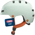 ABUS Fahrradhelm XOXO - Cityhelm im Skater-Look - Helm für Skateboard, Fahrrad, Scooter - mit optimiertem Kinnpolster - für Jugendliche und Erwachsene - Größe S, Grün