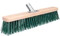 ToolSpace Straßenbesen 40 cm - 1 Stück - Holz Kehrbesen für den Terrasse, Garage, Pflaster, die Wege, PET Borsten Industriebesen mit Stielloch Schrubber ohne Stiel Saalbesen Gartenbesen Großraumbesen