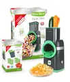 Nicer Dicer Electro Gemüsehobel elektrisch Deluxe Set 32 tlg, Gemüseschneider automatisch, Käsereibe für Gemüse, Obst, Nüsse, 9 Extrascharfe Einsätze, Einfache Reinigung, Leistungsstark