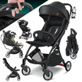 KIDIZ Kinderwagen Premium Kinderbuggy klappbar Liegebuggy Sportwagen Faltbar 360°Räder 5-Punkt Gurt Inkl. Getränkehalter & Regenabdeckung, verstellbare Rückenlehne & Sonnenverdeck