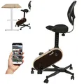 Skandika Office Bike | Deskbike für Home Office, Kinomap App kompatibel, Fahrradstuhl bis 150 kg, 8 Widerstandsstufen | Heimtrainer, Schreibtisch Fahrrad für Zuhause Bürotisch, Fahrradschreibtisch