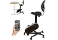 Skandika Heimtrainer Office Bike, Deskbike für Home Office, Kinomap App kompatibel (Bürotisch Fahrrad für Zuhause, Fahrradschreibtisch, Magnetbremse), Transportrollen, Fahrradstuhl bis 150 kg, 8 Widerstandsstufen
