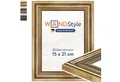 WANDStyle Einzelrahmen H450, Goldener Bilderrahmen A5 Holz, Vintage Bilderrahmen Gold 15x21 cm