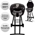 Syntrox Germany Elektrogrill STG-2000W Blumbria – Leistungsstarker Balkongrill mit 2000 Watt, großer Grillfläche und Windschutz