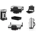 Roland Germany Kontaktgrill Multigrill Granit 2000WKasserolle, Teekocher, Mokkamaschine 4-in-1 Set, 2000,00 W (1, 4in1 Set)