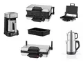 Roland Germany Multigrill, 2000W Elektro-Kontaktgrill, Schwarz, 340x220mm Grillplatten, 5-Stufen Temperaturregelung, für Lahmacun, Fleisch, Toast und Gemüse (1, 4 in 1)
