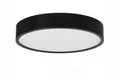 STOLARNIA PIKA Deckenlampe - Runde Holz Deckenleuchte Schwarz 3xE27 (47 cm) - Modern Lampe für Schlafzimmer, Wohnzimmer, Flur, Küche - LEJA