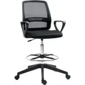 Vinscetto Vinsetto Arbeitsstuhl ergonomischer Drehstuhl Bürostuhl höhenverstellbar mit Fußstütze 921-187 - Schwarz