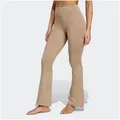 adidas Performance Trainingstights ALL ME ESSENTIALS FLARE LEGGINGS mit ausgestelltem Bein, aus weichem und dehnbarem Strickmaterial braun L