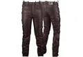 German Wear Lederhose GW860 Brown Lederjeans Büffelleder geschnürt Braun