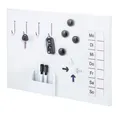 bremermann Magnettafel aus Metall, beschreibbar, viel Zubehör, weiß lackiert