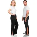 Dobsom Reha-Hose Damen und Herren Gr. 5XL I Jogginghose seitlich zu öffnen I Sporthose Trainingshose mit durchgehendem Reissverschluss I Aufwärmhose Wettkampf I Rehahose Überziehhose für OP