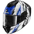 Shark Spartan RS Hibolt Helm, schwarz-weiss-blau, Größe XL für Männer