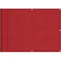 vidaXL Balkon-Sichtschutz Rot 75x1000 cm 100 % Polyester-Oxford 42002131