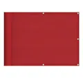 vidaXL Balkonsichtschutz Balkon-Sichtschutz Rot 75x1000 cm 100 % Polyester-Oxford (1-St)
