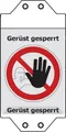 Hymer Einzellteil Gerüst Einsteckhülle "Gerüst gesperrt"