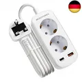 Adapter England Deutschland Stecker, Reiseadapter UK mit PD20W USB