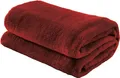 Erwin Müller Teddy-Fleece-Wohndecke Salerno, Fleece-Decke, Kuscheldecke weinrot Größe 200x220 cm - flauschig weich, pflegeleicht