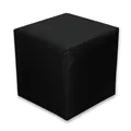 Best For Home | Sitzhocker Sitzwürfel | Bodenkissen Hocker | Kunstleder Pouf | Fußhocker Wohnzimmer | Fußhocker Gepolstert | Sitzwürfel 40x40x40 | Sitzhocker Holzwerkstoff | Ottoman (Schwarz)
