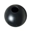 KONG Extreme Ball mit Loch - Langlebiges Hundespielzeug aus Naturkautschuk für Training und Spiel - Für Große/Mittlere Hunde - Schwarz