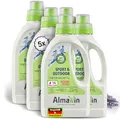 AlmaWin® Sportwaschmittel für Funktionskleidung [5x 750ml] entfernt effektiv Schweißgeruch - Membranfunktion-schützendes Funktionswaschmittel - Outdoor Waschmittel - Reisewaschmittel [20-40°C]