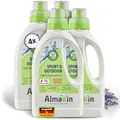 AlmaWin® Sportwaschmittel für Funktionskleidung [4x 750ml] entfernt effektiv Schweißgeruch - Membranfunktion-schützendes Funktionswaschmittel - Outdoor Waschmittel - Reisewaschmittel [20-40°C]