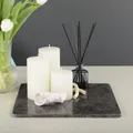 wohnfreuden Dekotablett Marmor Tablett 30 cm schwarz quadratisch flach, 32992