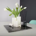 Servierplatte Marmor schwarz Tischset quadratisch Tablett Küche Wohnfreuden
