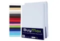 Buymax Spannbettlaken 2-er Set, Doppelpack, Bettlaken, Jersey 100% Baumwolle, Gummizug: rundum, (2 Stück), Pflegeleicht und Atmungsaktiv in Verschiedenen Farben und Größen