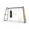 EXIT GetSet Monkeybar MB320, Monkey Bar Klettergerüst für Draußen, Spielgerät für Kinder, Grau