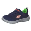 Skechers Jungen Skech-Stepz 2.0 Mini Wanderer Sneaker, Navy Textile Synthetic Lime Orange Trim, 26 EU