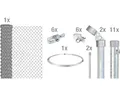 4-Eckgeflecht Set ALBERTS Maschenweite 50 mm zum Einbetonieren 25 x 1,2 m feuerv