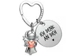 FABACH Schlüsselanhänger Schutzengel Star in Charms Größe mit Gravur "Ich liebe dich"