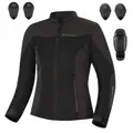 Damen-Motorradjacke aus Mesh SHIMA OPENAIR LADY BLACK, Größe S