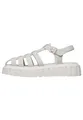 VOILE BLANCHE GRENELLE SPIDER-Sandalen aus Leder, weiß 39