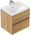 Waschplatz 61,5cm Waschtisch Limes Bad Unterschrank 2 Schubladen Keramikbecken