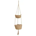 Boho Blumenampel Seegras Hängekorb 2er Set Dekoration 130cm
