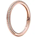 Pandora Fingerring Roségoldfarben Pavé goldfarben|rosa 54