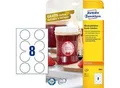 AVERY® Zweckform Klebeetiketten, blanko, Ø 65 mm, rund, für alle Drucker, weiß
