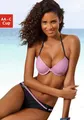Push-Up-Bikini-Top "Florida", mit Mustermix, Gr. 34 - Cup A, rosa-schwarz Cup A