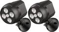 NICREW Bewegungsmelder Aussenlampe Sensor ohne Kabel 2x4 LEDs Garage Garten
